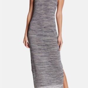 🌊🌊🌊 THEORY INTRELLA SPACE DYE STRIPED LINEN BLEND MAXI DRESS, ECHO Size P